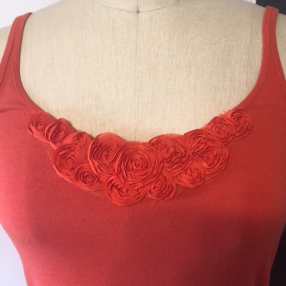 NY&CO Orange Camisole with Roses - Picture 3 of 9